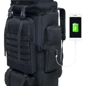 Mochila Táctica de Senderismo Vaupan 80L Impermeable con USB: Diseño Militar, Amplia Capacidad y Resistencia para Aventuras al Aire Libre | Ideal para