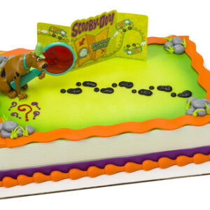 ¡Decora tu Pastel con Aventura! Set Decorativo Scooby Doo Misterios Revelados, Figura Coleccionable, Mapa y Lupa. Modelo 7221, Plástico Resistente, Id