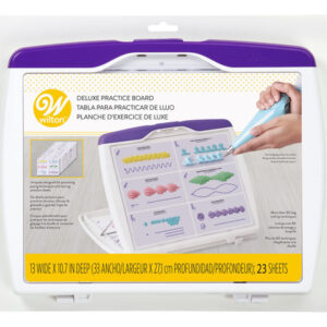 ¡Perfecciona tus habilidades de repostería! Tablero de Práctica Deluxe Wilton 406-1075: Aprende a Decorar Pasteles con Glaseado Real y de Mantequilla,