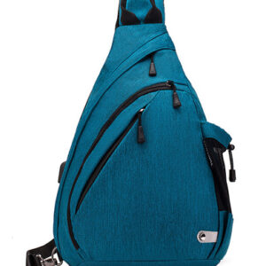 Bolso Bandolera Impermeable con Puerto USB para Hombre y Mujer - Marca GENÉRICA - Modelo Viajero Azul - Diseño Ergonómico, Resistente al Agua, Ideal p
