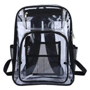 DOTOTO Mochila Transparente Grande para Mayor Seguridad y Comodidad | PVC Resistente, 43x32x15cm | Ideal para Estadios, Escuelas y Viajes | Diseño Ele