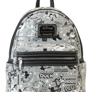 Mochila Disney Mickey & Amigos Edición 100 Años: Diseño Multicolor Coleccionable, Cuero Sintético, Compartimentos y Correas Ajustables - Modelo WDBK31
