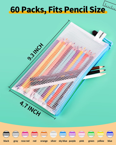 Organiza con Estilo: Estuche para Lápices y Suministros SUNSHINE, 60 ...