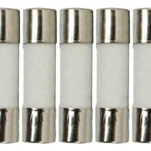 Protección Eléctrica Superior: Juego de 5 Fusibles Cerámicos de Soplado Lento, Marca Genérica, 5x20mm, 6.3 Amperes, 250 Volts. Máxima Durabilidad y Se