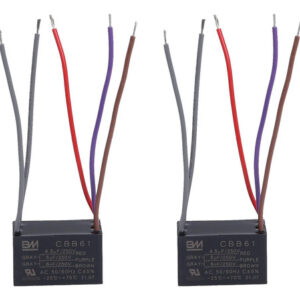Condensadores CBB61 para Ventilador de Techo BM: Kit Dual de 2 Unidades, 4.5uF + 5uF + 6uF, 250VAC, Reemplazo de Alta Calidad para un Rendimiento Ópti