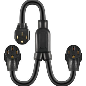 Adaptador Divisor de Corriente para RV y Equipos 50A - XINMORE XN1450P-B/XN1450R-A - 3 Pies, 10AWG, 4 Puntas - Conexión Segura y Uso Versátil para Car