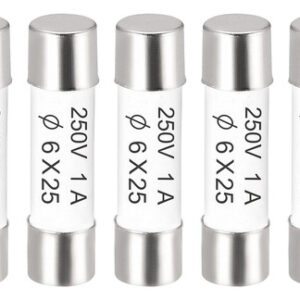 Protección Eléctrica Superior: Fusibles de Cartucho Cerámico 1A 250V 6x25mm - Pack de 5 - Asegura tus Circuitos con Resistencia y Durabilidad