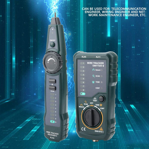 Rastreador de Cables Multifunción FY868: Localiza fallas en Redes RJ45/RJ11, Verifica Cortocircuitos y Cableado Defectuoso. Kit Profesional para Insta