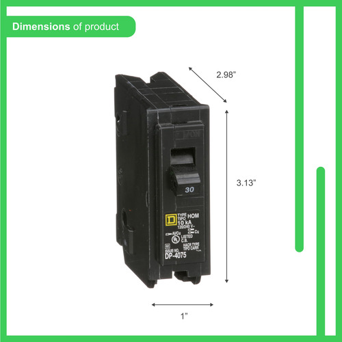 Disyuntor de Circuito Unipolar Schneider Electric Homeline HOM130CP ...