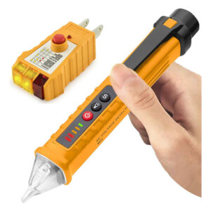 COTIACCV Kit Profesional de Probador de Voltaje Sin Contacto y Detector de Seguridad de Enchufes: Detección Dual con LED y Alarma Sonora para Electric