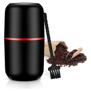 Molinillo de Café Eléctrico Portátil XWDS-KFJ Negro: Acero Inoxidable 304, Molienda Precisa, Potencia de 150W, Ideal para Café y Especias, Diseño Comp