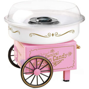 ¡Crea Dulces Mágicos en Casa! Máquina de Algodón de Azúcar PCM306PK Rosa/Rebel Fun, Incluye 2 Conos Reutilizables y Fácil de Usar. Ideal para Fiestas