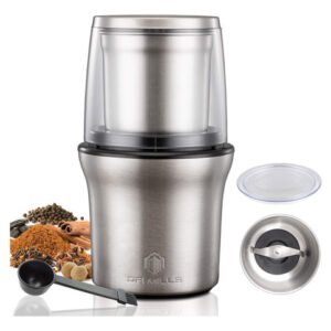 Molinillo de Café Eléctrico DM-7412N: 200W de Potencia, Acero Inoxidable SUS304, Muele Granos, Especias y Más - ¡Disfruta Café Fresco al Instante!