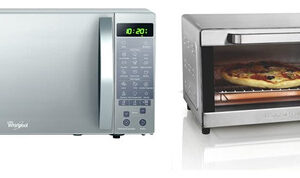 ¡Combina Cocina con Estilo! Horno Microondas Whirlpool WM1211D 1.1 Pies Cúbicos Plata y Horno Tostador Hamilton Beach 12L Acero Inoxidable - ¡Prepara