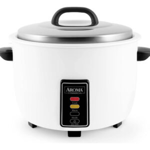 Arrocera Comercial de Alto Rendimiento Housewares ARC-1033E: 60 Tazas Cocidas, Ideal para Restaurantes y Negocios, Tapa de Acero Inoxidable, Fácil Lim