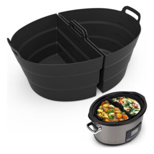 ChefAid - Forros Divisores de Silicona Reutilizables para Olla de Cocción Lenta de 6-8 Cuartos - Cocina Saludable, Ahorro de Tiempo y Limpieza Sencill