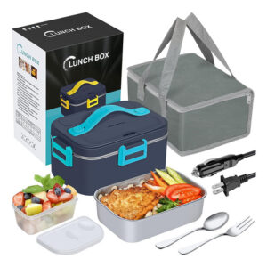 Fiambrera Eléctrica Portátil 3 en 1 'Nombre Del Diseño': Calienta tu Comida en Cualquier Lugar (Coche/Oficina) con 75W, 1.8L, 12/24/110V y Bolsa Térmi