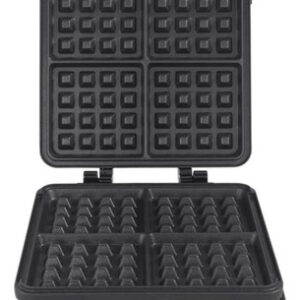 ¡Desayunos Perfectos! Waflera MEGACENTRAL WAF-300P1: Placas Intercambiables para Waffles Belgas y Hot Cakes, Acero Inoxidable, Control de Temperatura