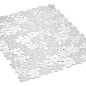 Alfombrilla Protectora para Fregadero Blumz Floral Transparente - Modelo Grande, PVC Resistente, Diseño Decorativo y Protección Total contra Rayones y