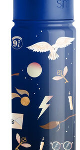 Botella de Agua Infantil Harry Potter Summit 530ml con Tapa de Popote - Diseño Mágico, Acero Inoxidable, Aislada, Reutilizable, Segura y Fácil de Limp