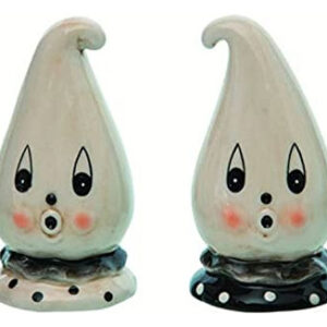 ¡Dale un toque espeluznante y divertido a tu cocina! Juego de Saleros y Pimenteros Johanna Parker Ghost Boo R0016 en Dolomita, Multicolor, Diseño Excl