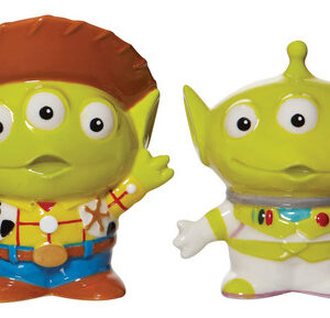 ¡Dale un Toque Mágico a tu Mesa! Juego de Salero y Pimentero ENESCO Pixar Ceramics Toy Story Remix - Diseño Único de Aliens Buzz y Woody, Cerámica Pin