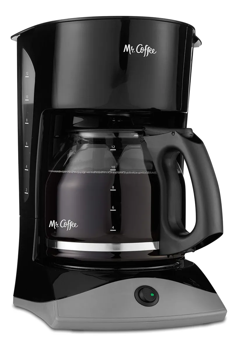 Cafetera Negra 12 Tazas Con Pausa Automática Y Jarra De Vidr Negro