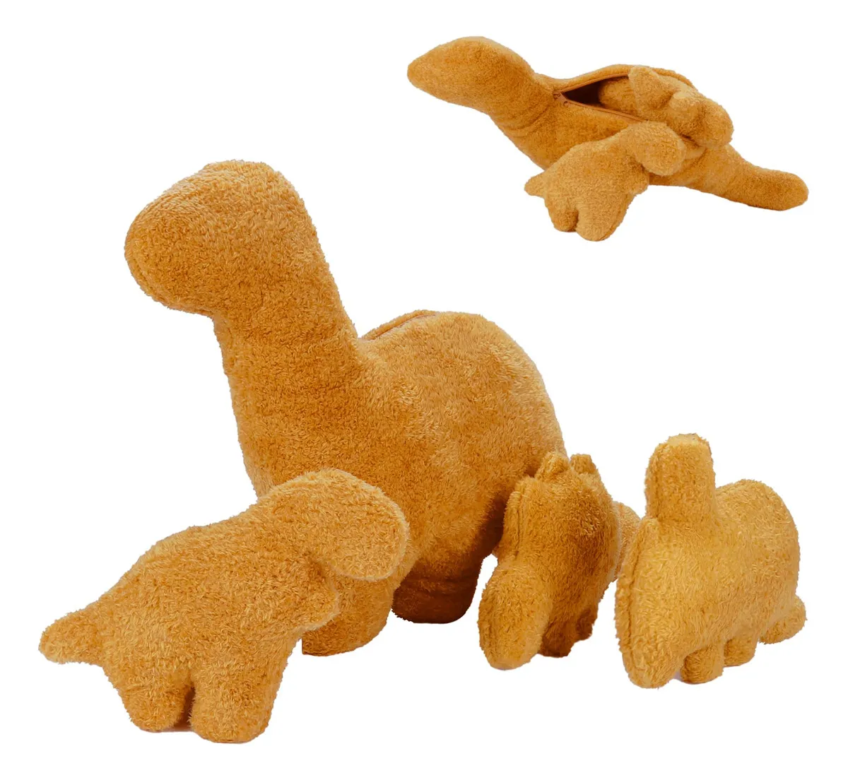 Newyang Juego De 4 Almohadas De Pepita De Dinosaurio, Peluc. Color Felpa