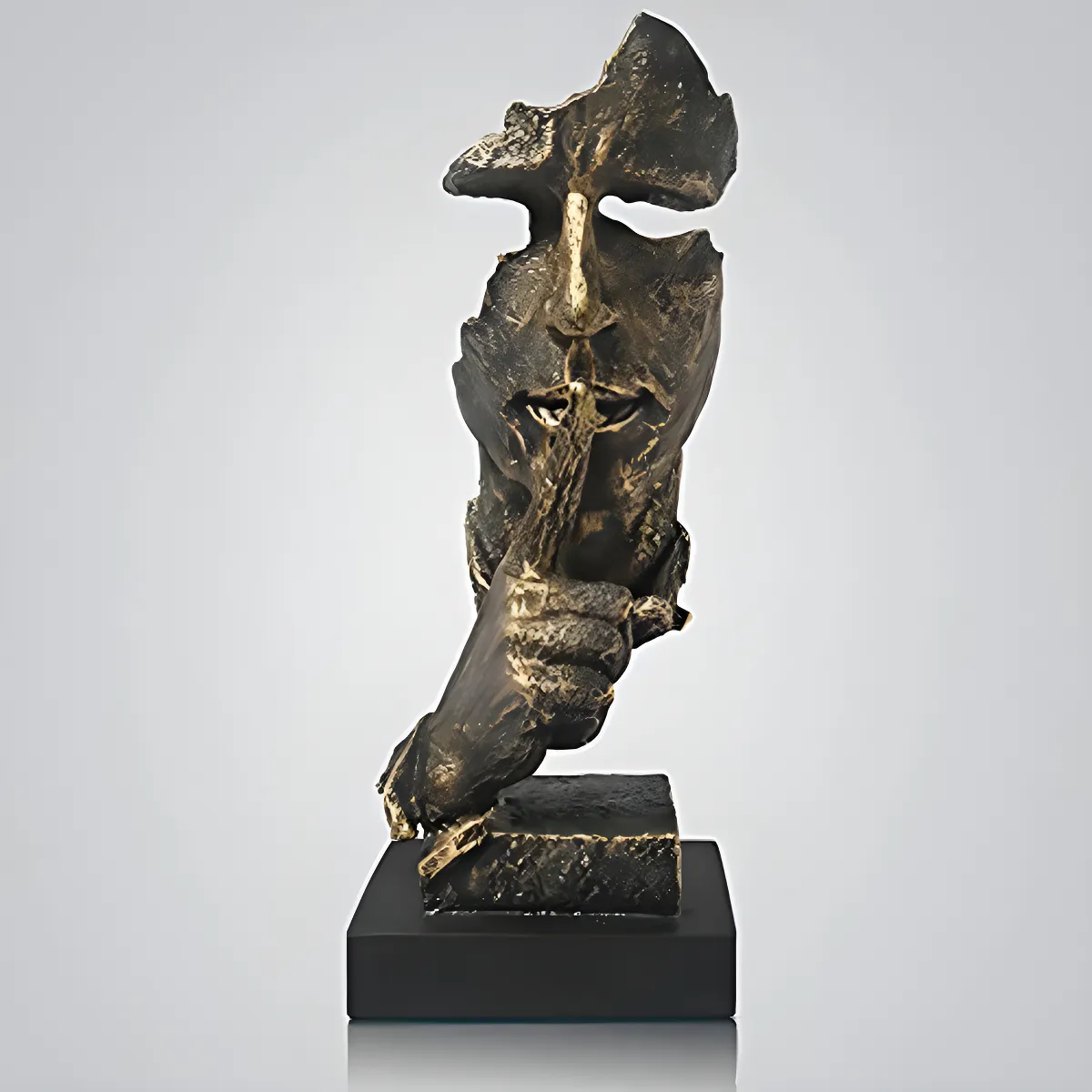 Estatua Del Pensador - El Silencio Es Oro Decoración Moderna