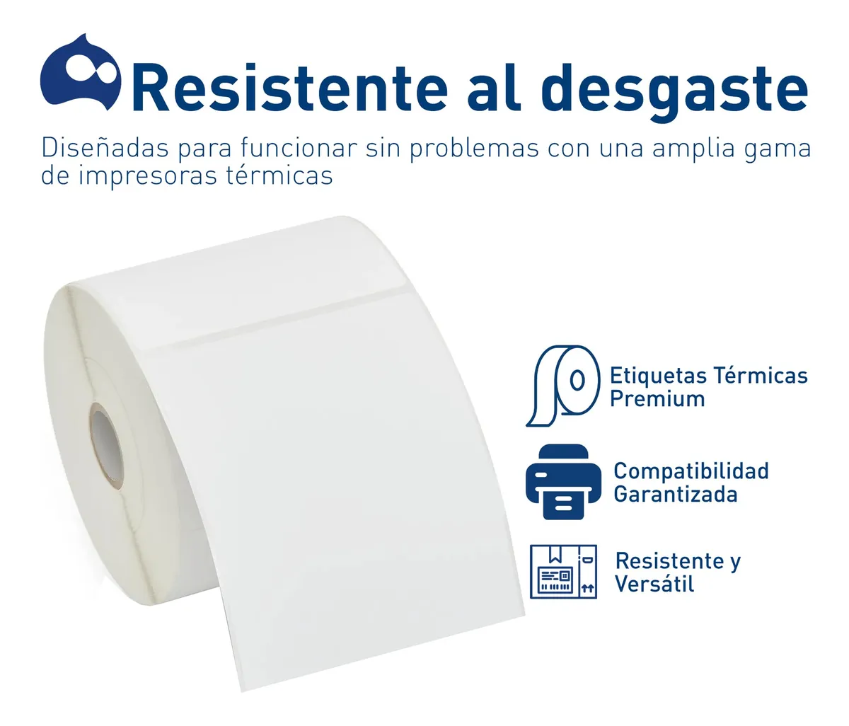 Rollo Etiquetas Térmicas Adhesivas 100x165mm Plástico Directo | 300 Unidades | Impresión Clara y Duradera para Envíos y Logística | Bluelander