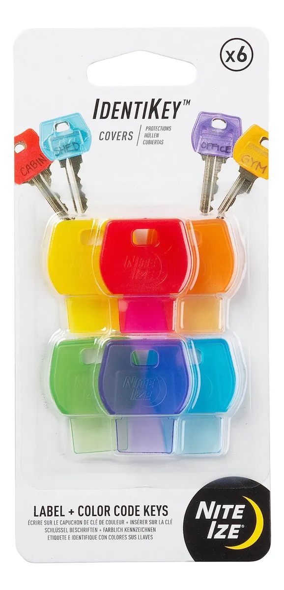 Cubiertas Identificadoras de Llaves Surtido 6 Piezas Nite Ize Silicona Resistente Agua Universal Colores Variados