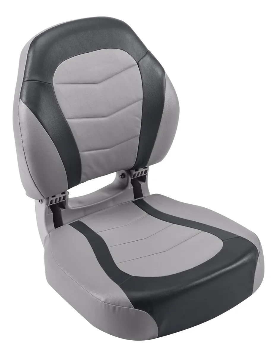 Silla Plegable Wise 3156 Torsa para Barco - 2 Asientos, Diseño Cuddy/Carbón, Asiento Cómodo y Duradero para Navegación