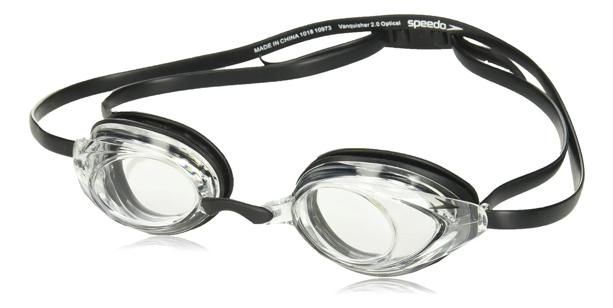 Anteojos de Natación Unisex Adultos Óptica Vanquisher 2.0: Visión Clara y Ajuste Perfecto para Entrenamiento y Competición. Color Negro.