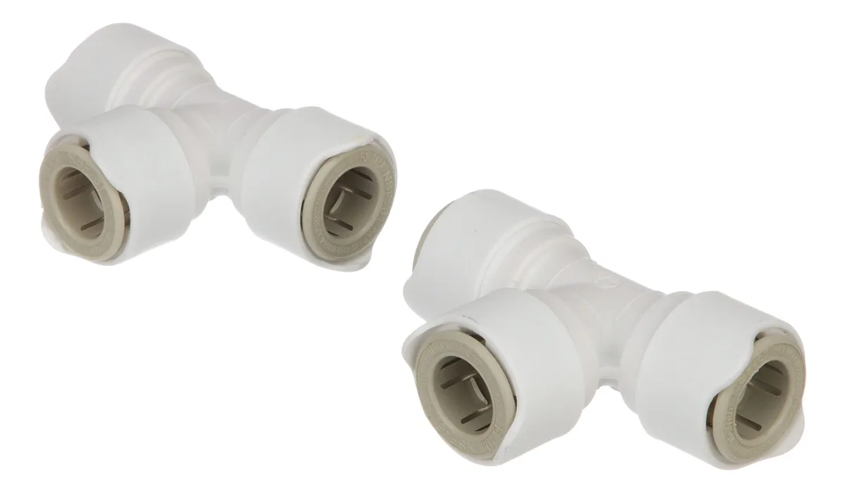 Conector Fontanería Rápido Doble Agarre Agua Fría/Caliente para Conexiones Seguras y Eficientes en Tuberías PVC y Cobre