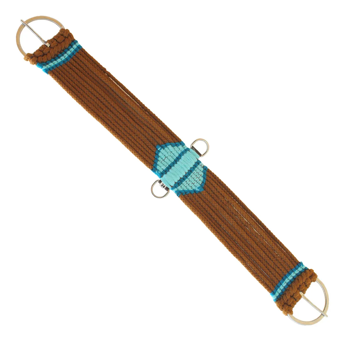 Silla de Montar Western 17" Trenzas Marrón y Cincha Azteca para Equitación, Comodidad y Estilo Profesional - Accesorios Ecuestres de Alta Calidad