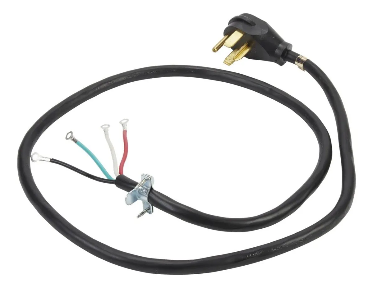 Cable de Alimentación Original Negro para Secadoras Whirlpool | Repuesto Duradero y Seguro | Accesorio Esencial para tu Electrodoméstico | Calidad Garantizada
