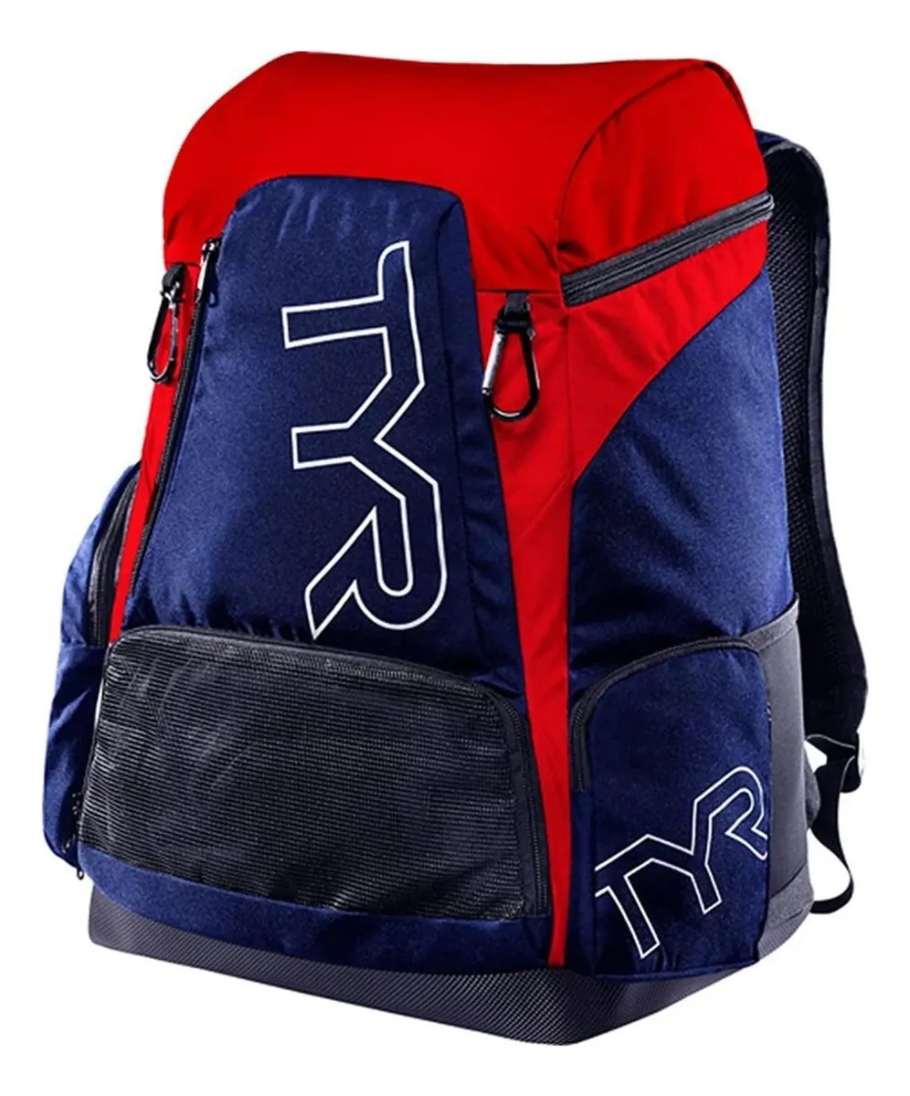 Mochila Natación Tyr Alliance 45 Litros Roja/Azul Marino - Ideal Entrenamiento Piscina, Diseño Resistente Tela - Capacidad Amplia para Equipamiento Deportivo