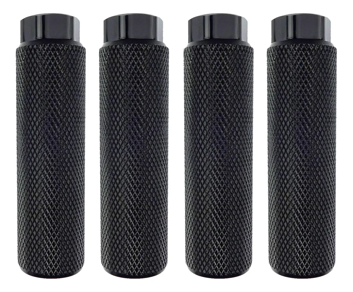 2 Pares Clavijas de Aleación para Bicicleta de Montaña Negro | Resistentes y Duraderas para MTB | Accesorios Esenciales para Ciclismo