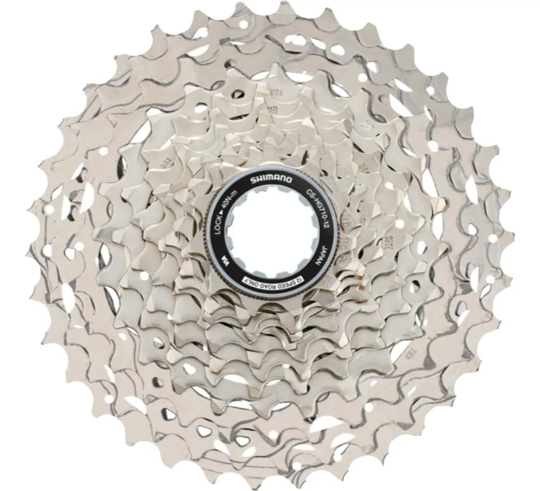 Cassette Bicicleta 12 Velocidades 11-36T Compatible Shimano 105 Plata Plateado para Ciclismo Profesional y Competitivo | Transmisión Eficiente