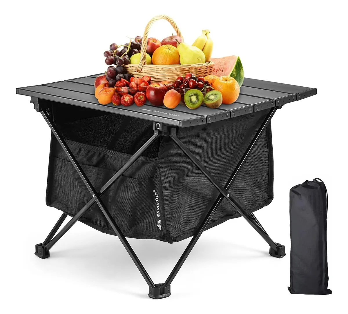 Mesa de Camping Plegable Ultraligera de Aluminio 70 Cm - Ideal para Exteriores, Senderismo y Picnic | Compacta y Resistente