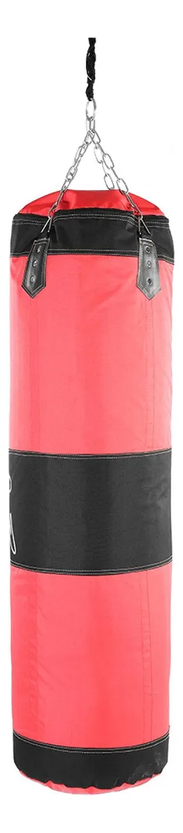 Saco de Boxeo Trabajo Pesado Rojo con Cadenas - Ideal para Entrenamiento y Boxeo Profesional - Duradero y Resistente para Gimnasio y Hogar