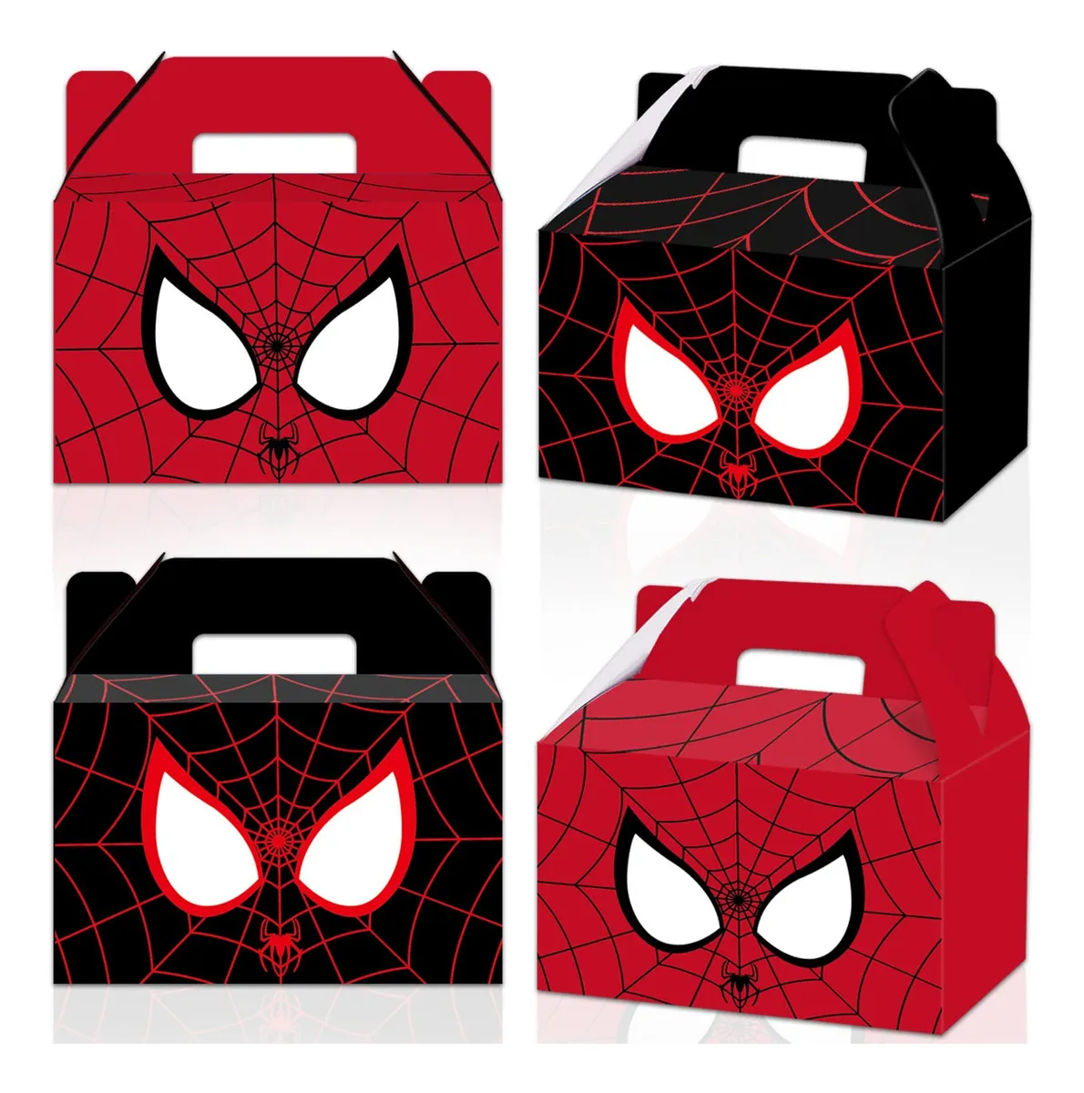 Cajas de Regalo Temáticas de Araña para Fiesta de Cumpleaños - Pack 16 Unidades Colorido para Sorprender a Invitados
