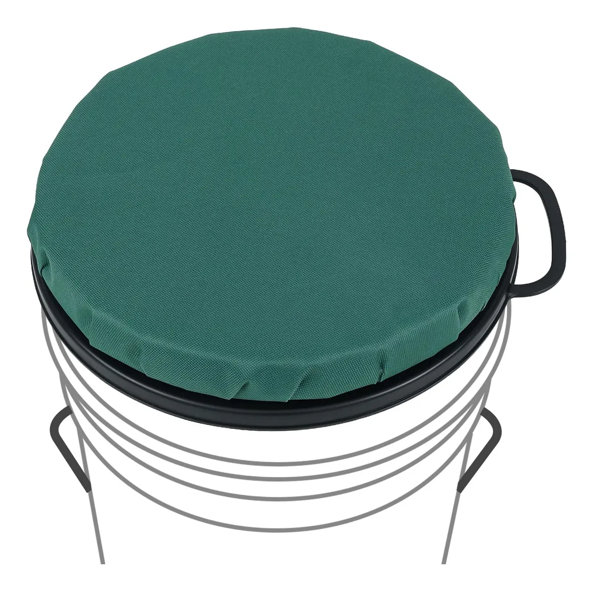 Asiento Giratorio 360° para Caza y Camping | Base Establo 5 Galones | Portátil y Resistente para Exteriores