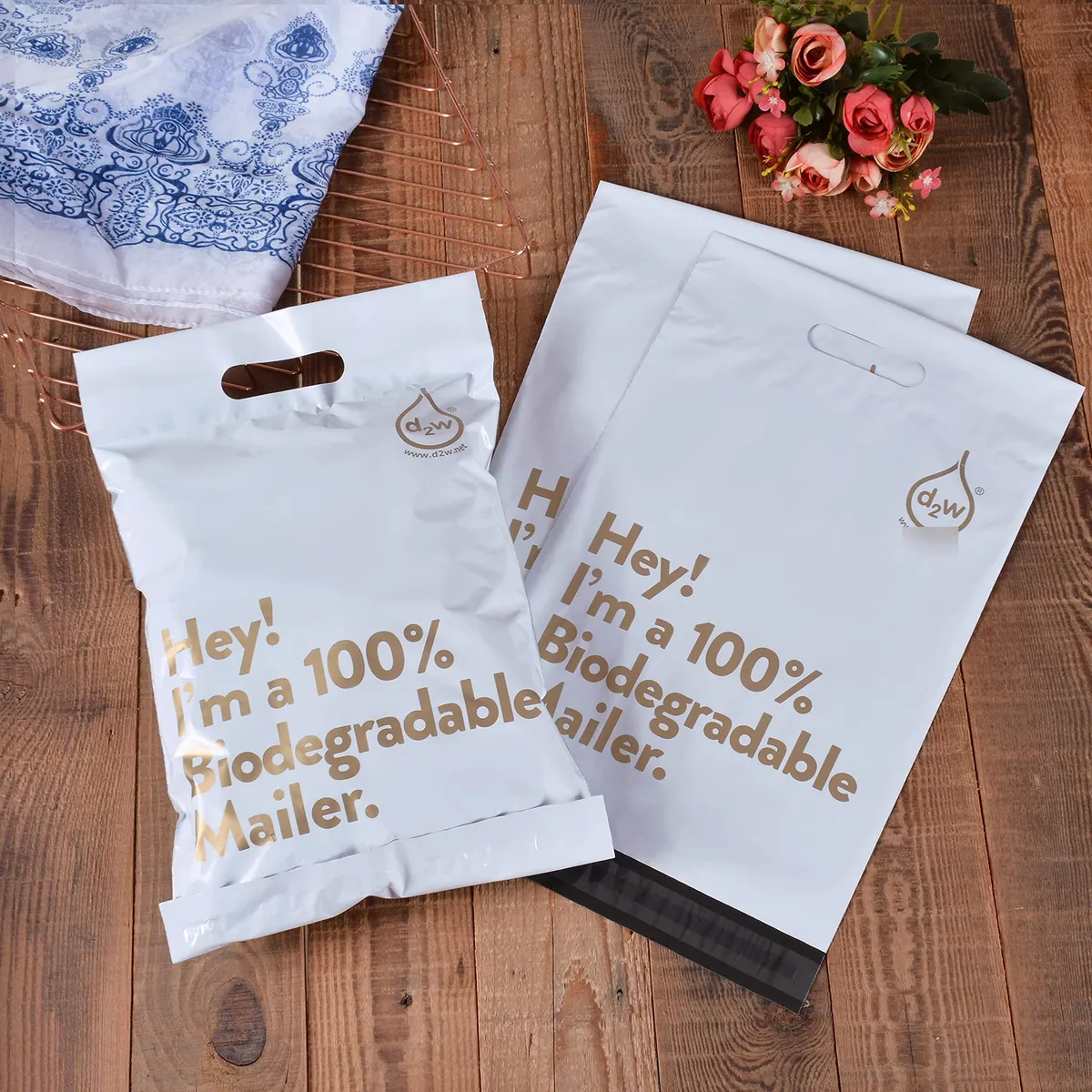 Sobres Biodegradables D2W Compostables 50 Unidades Blanco para Envíos y ...