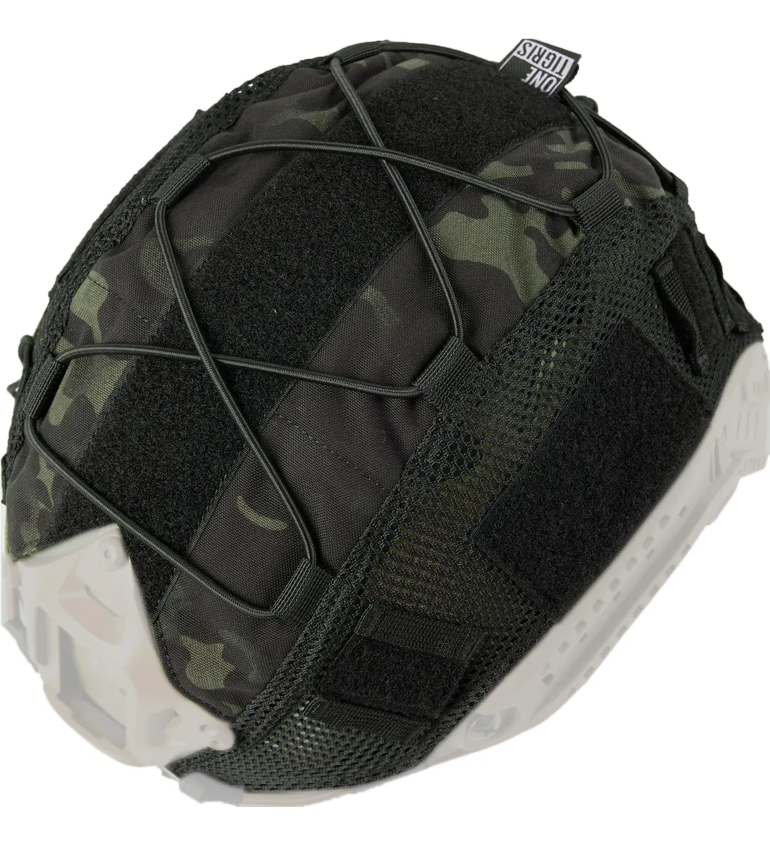 Funda Táctica para Casco Airsoft Negro Multicam Talla L y XL, Protección Resistente y Camuflaje Profesional