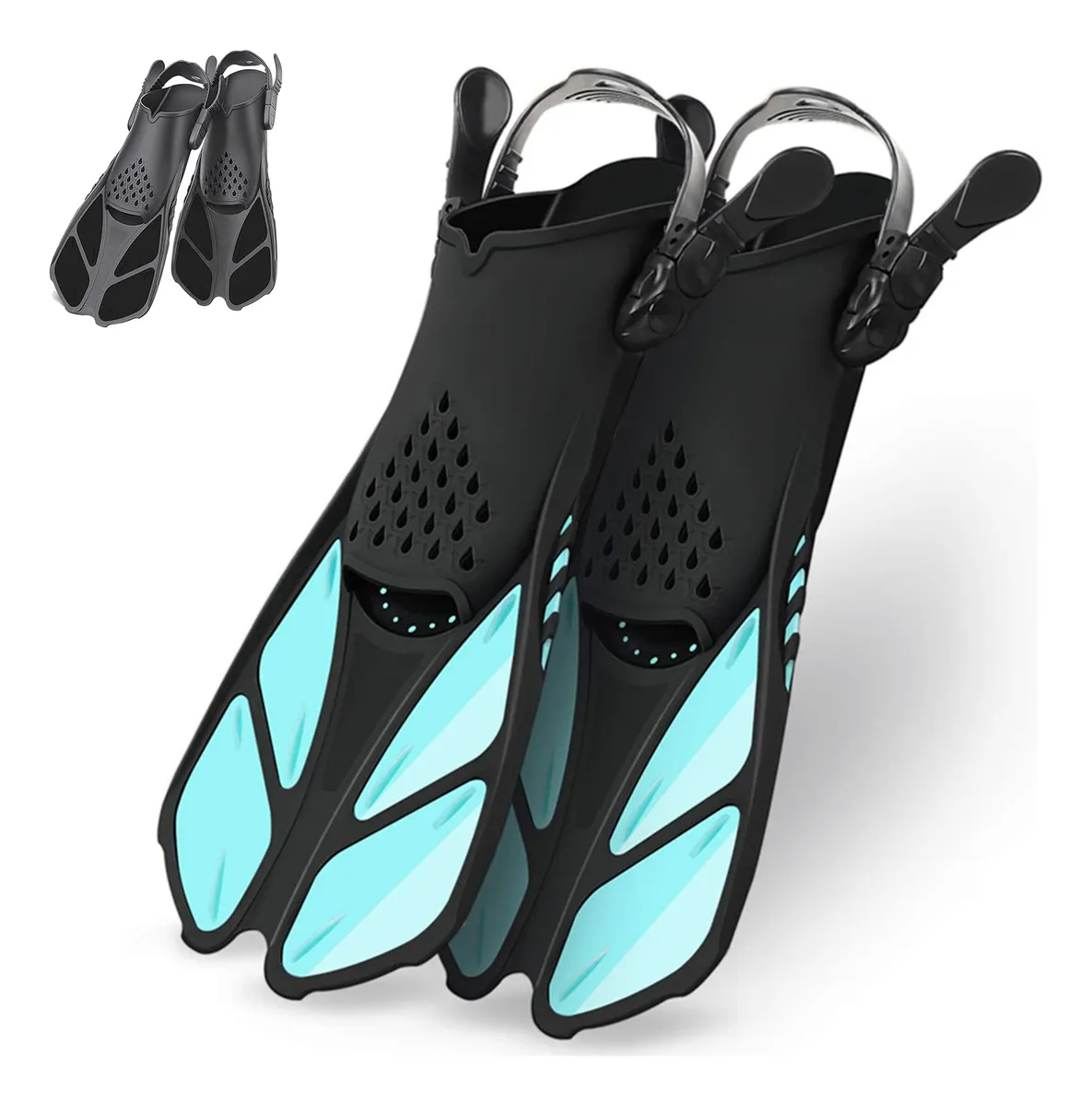 Aletas Cortas de Natación Ajustables Antideslizantes para Entrenamiento y Mejor Rendimiento en Piscina y Mar. Diseñadas para Máximo Confort y Eficiencia.