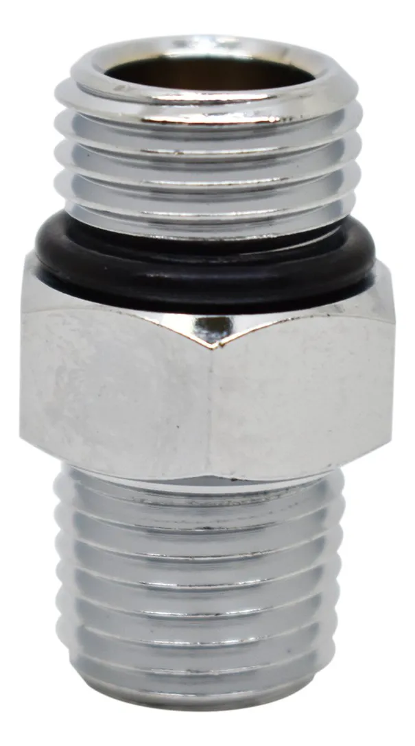 Adaptador NPT Macho 9/16" a 1/4" Pulgadas para Conexiones Industriales y Domésticas, Acabado Plateado Duradero