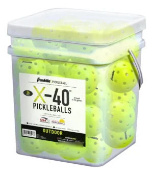 Pelotas de Pickleball Franklin Sports X-40 para Exteriores - Certificadas USAPA, Vuelo Consistente, Durabilidad Mejorada - Blanco