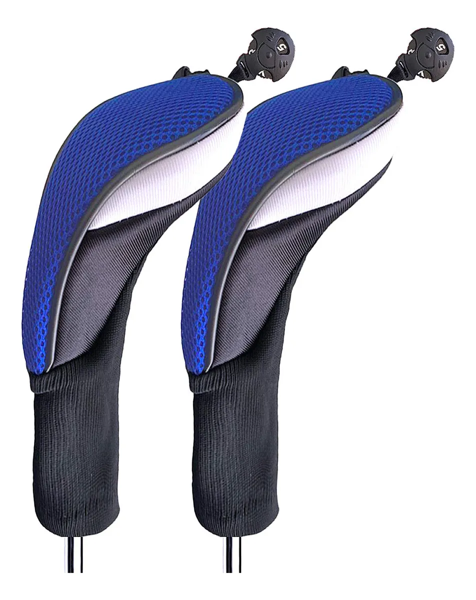 Pack 2 Fundas Protectoras para Palos de Golf: Drivers 1, 3, 5 - Color Negro y Rojo | Protección Premium para tu Juego