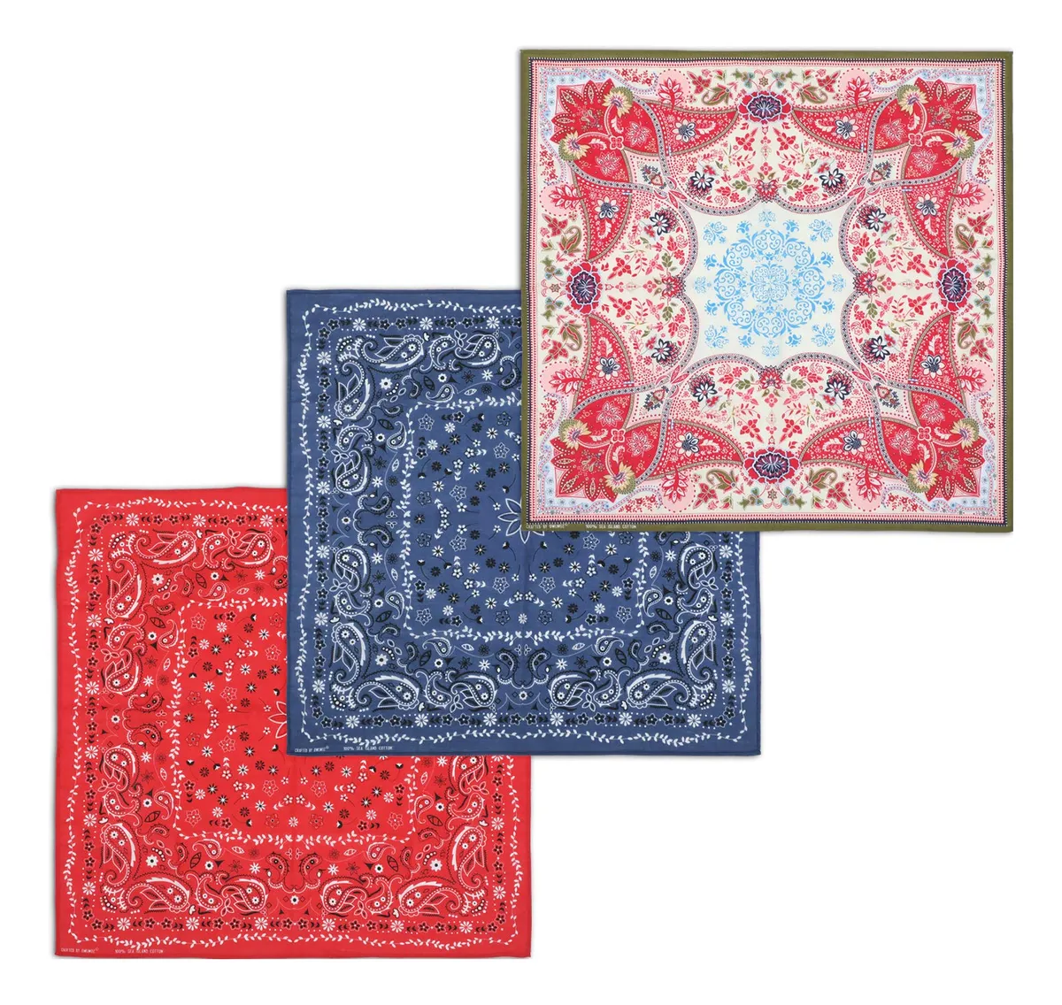 Bandanas Multifuncionales 100% Algodón Peinado para Hombre y Mujer - Pack de 3 Unidades Suaves y Transpirables para Uso Diario y Actividades al Aire Libre